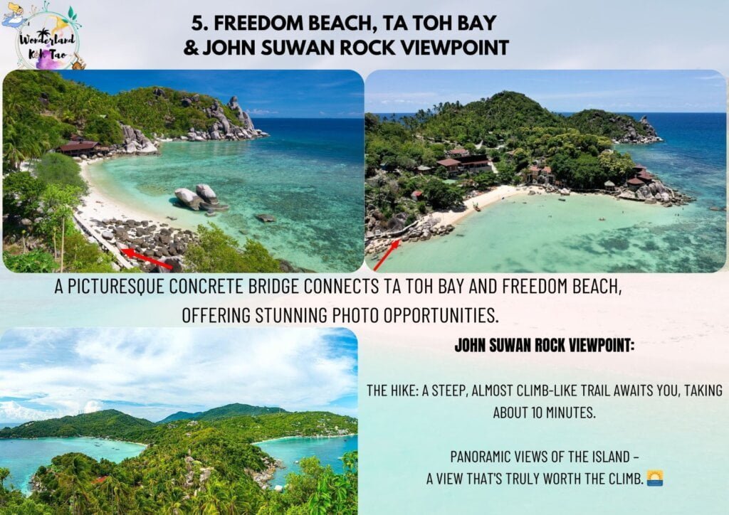 Freedom Beach and Taa Toh Bay with John Suwan viewpoint Koh Tao | Wonderland Jungle Hostel